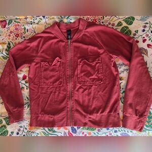 Sedona Red Bobi Zip-Up Jacket with Pockets